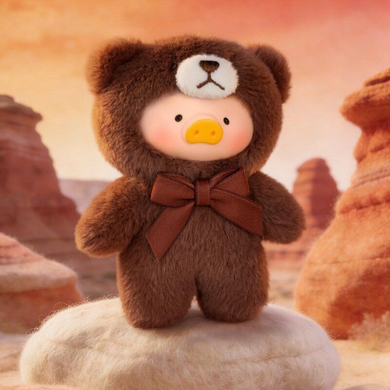 TOYZERO Con Heo Đóng Hộp LuLu-Teddy Mini Tự Nhiên Thì thầm Vinyl Hộp Mù Sang Trọng