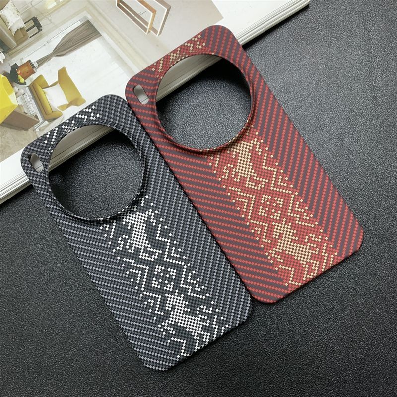Ngựa Trẻ Sợi Carbon Mỏng Thích Hợp Cho VIVO X100 X100S X200 X200S X300 pro mini Ultra Kevlar Vỏ Bảo 