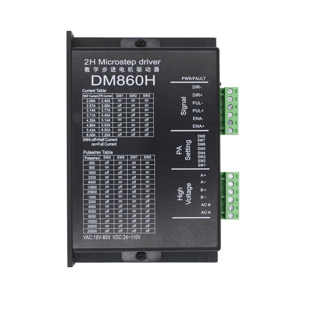 DM860H DSP Digital Type 57 / 86 Type Stepper Motor Driver có quạt thay vì Race DMA860H