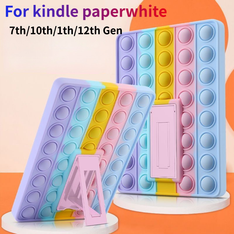 Ốp Lưng Cho kindle paperwhite 12th 11th 10th 7th Gen KPW1 2 3 4 5 6 Vỏ Mềm Silicon Có Chân Đế DP75SD