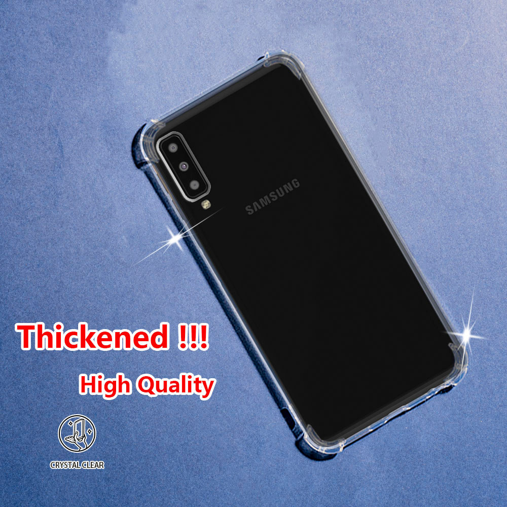 Ốp lưng Samsung Galaxy A7 2018 SM-A750FN DS Crystal Clear Jelly Case AirGuard Corner Soft TPU Vỏ điệ