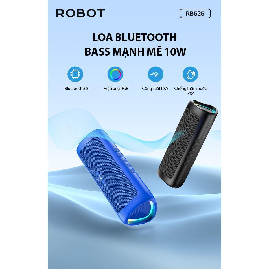 Loa Bluetooth bass mạnh mẽ 10W ROBOT RB525 Đen