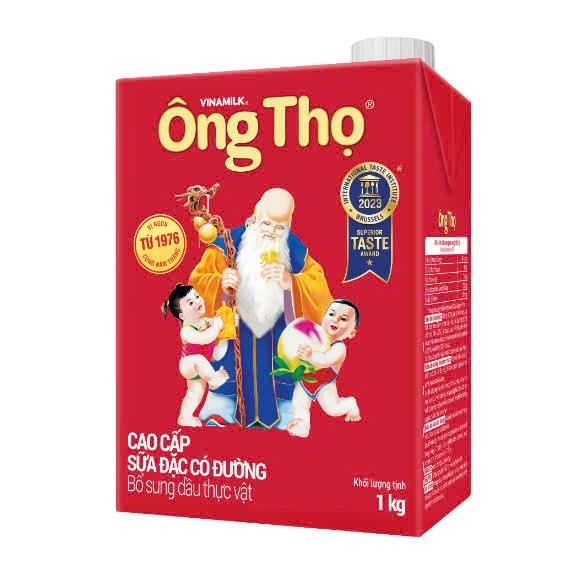 Thùng (12 Hộp) Sữa Đặc Vinamilk Ông Thọ Đỏ 1000g - Phù Hợp Cho Các Tiệm Bánh, Nước Uống