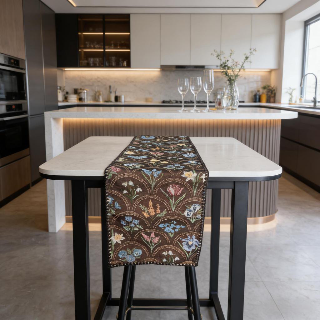 Đơn giản Table Runner Cotton Table Runner Thiết kế Bắc Âu, Linen Table Runner cho bàn ăn, tủ TV và b