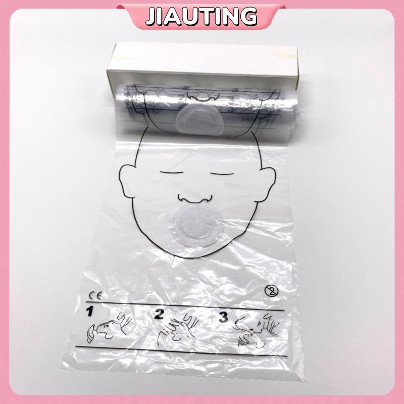 Jiauting 36 Cái / Cuộn Mặt nạ hồi sức CPR Tấm chắn mặt CPR cho Bộ sơ cứu huấn luyện CPR Jiating