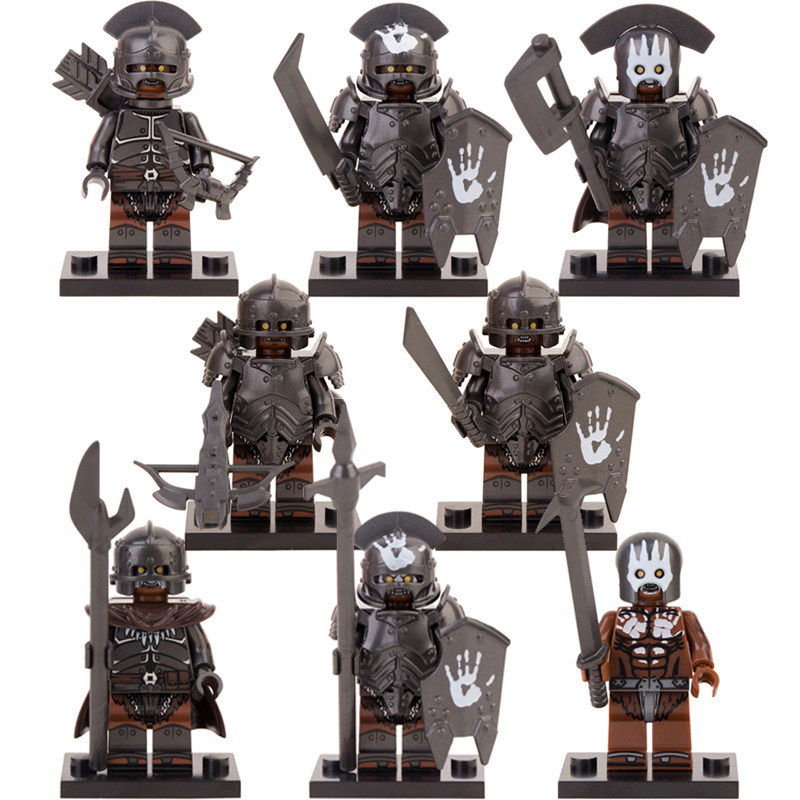 Magic Ring King Strong Orc Berserker KT1033 Người lính thời trung cổ Khối xây dựng lắp ráp giáo dục 