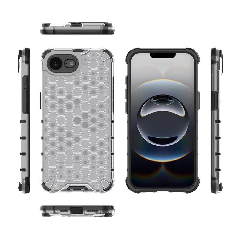 Ốp lưng chống sốc trong suốt tổ ong cho iPhone 17E 17 E Hybrid TPU chống rơi Ốp lưng cho iPhone 17E
