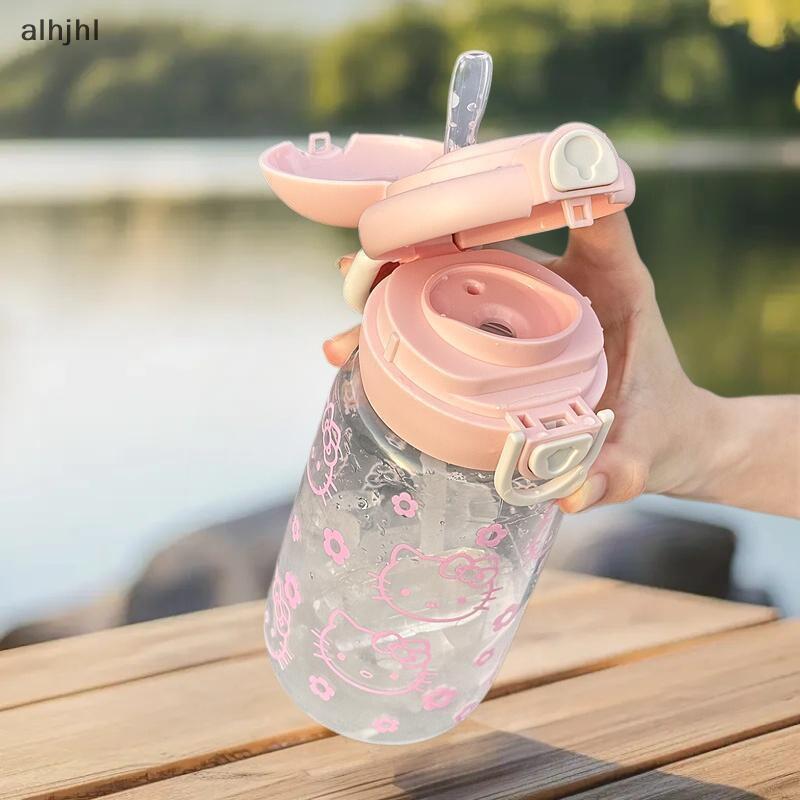 AL Hello Kitty Straw Water Bottle - Leak-Proof Kawaii Cup for Kids N
