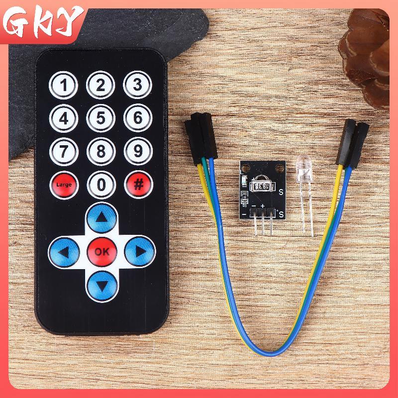 GKY 1 Bộ HX1838 Mô-đun điều khiển từ xa hồng ngoại không dây Mô-đun thu hồng ngoại Bộ DIY HX1838 cho