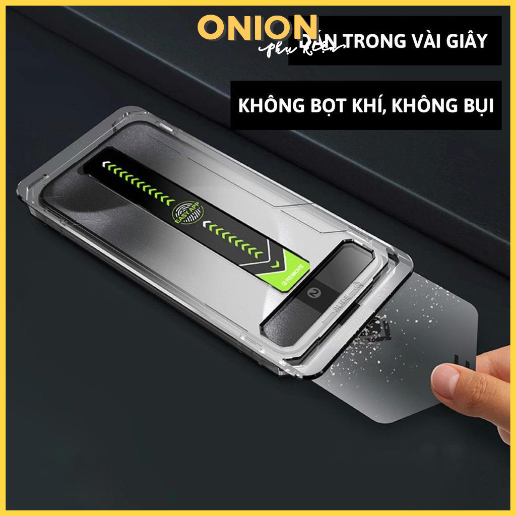 Kính Cường Lực Khung Tự Dán Onion Phụ Kiện – Tự Loại Bỏ Bụi, Dán Nhanh Không Bong Bóng
