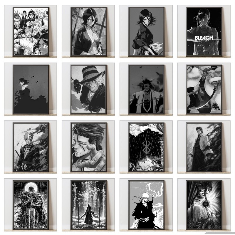 Có Thể Bao Gồm Đen Trắng Bleach Poster Manga Poster Anime Poster Manga Manga Nhật Bản Manga Nghệ Thu