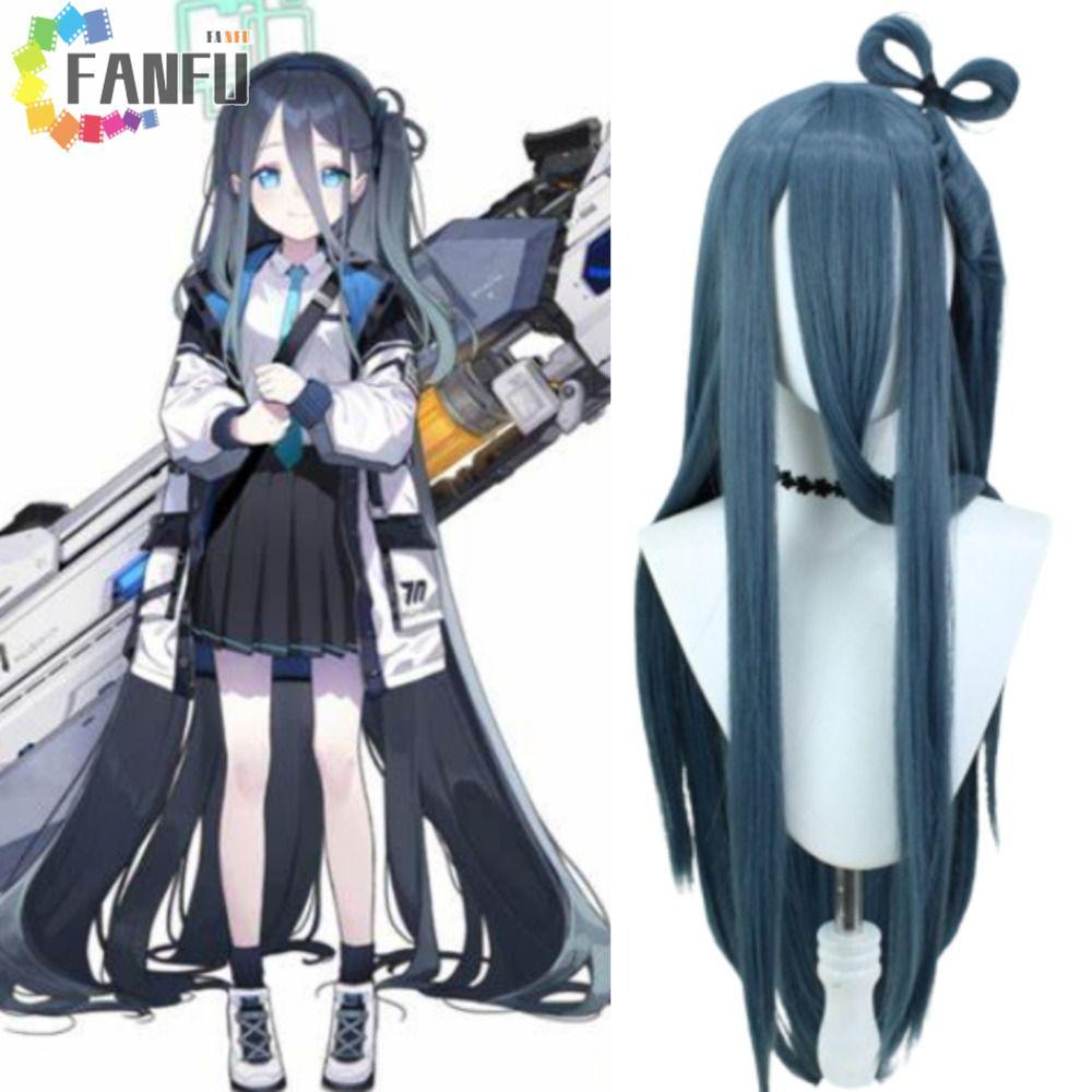 FANFUZOUZU Tendou Arisu - Tóc giả cosplay màu xanh, tự nhiên và chịu nhiệt