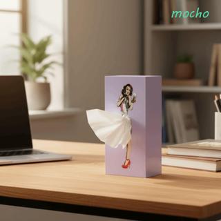 Hộp đựng khăn giấy MOCHO, Hộp đựng khăn giấy váy mềm mại thanh lịch, Đồ trang trí dễ thương Trang trí cổ điển Hộp đựng khăn ăn sành điệu Hộp đựng giấy để bàn văn phòng