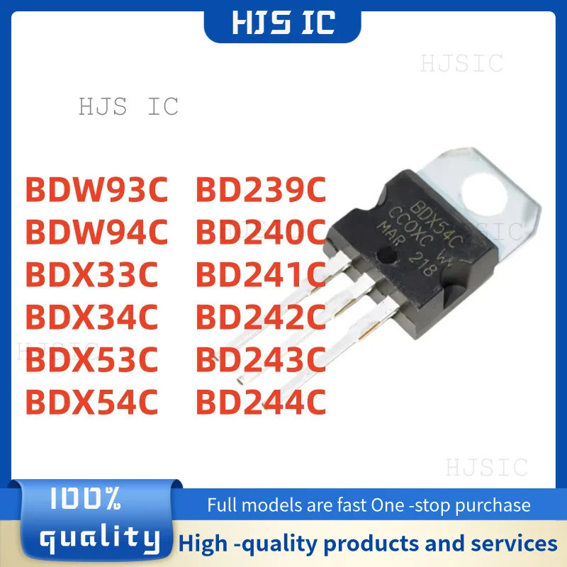 5 CÁI BDW93C BDW94C BDX33C BDX34C BDX53C BDX54C BD239C BD240C BD241C BD242C BD243C BD244C TO-220 Dar