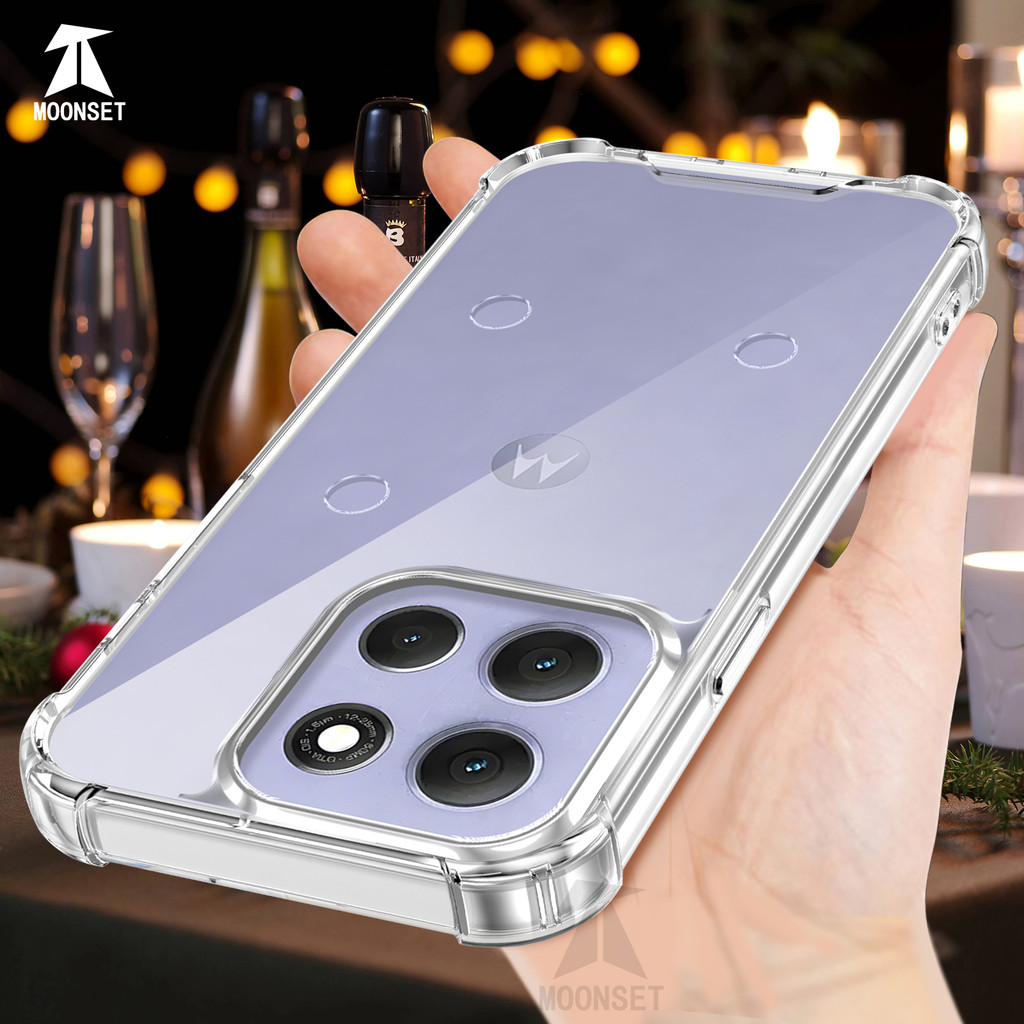 Dành Cho Motorola Moto G86 5G / G86 Power 5G Ốp điện thoại Pha Lê Trong Suốt Cứng Chống Mài 4 Vỏ Mỏn