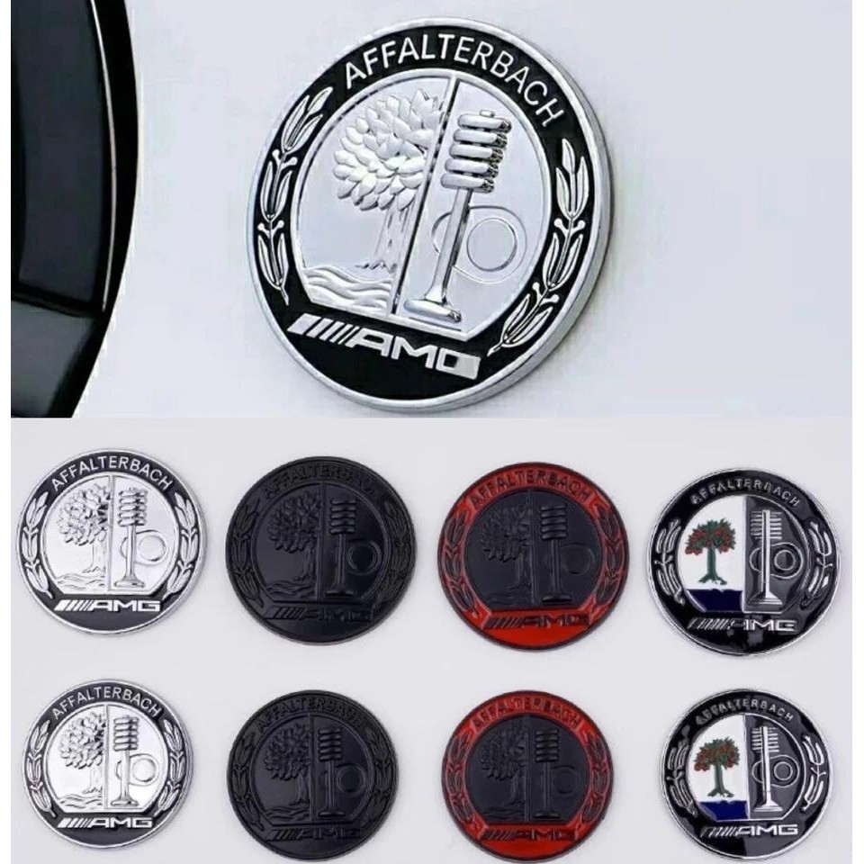 2 Chiếc 3D Kim Loại Xe AMG Huy Hiệu Cây Thân Xe Trang Trí Miếng Dán Accessorie Cho Xe Mercedes Benz 