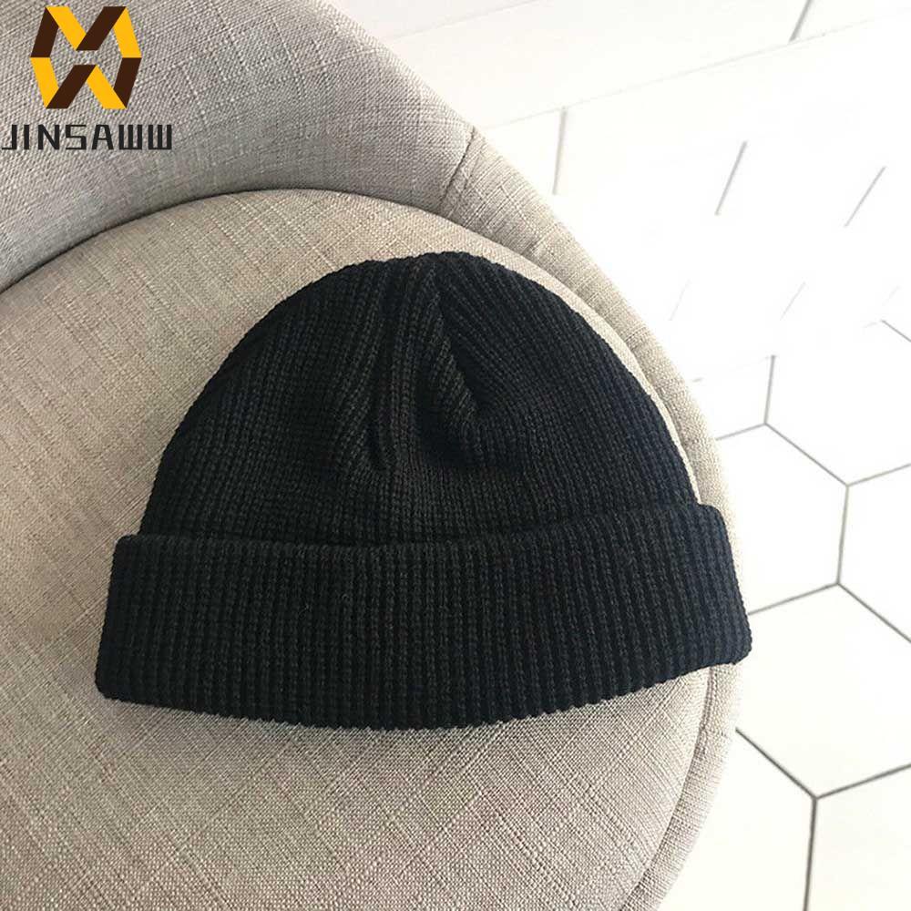 JENIFDERDZ Beanie Người Cá Dệt Kim Có Gân Docker Hat
