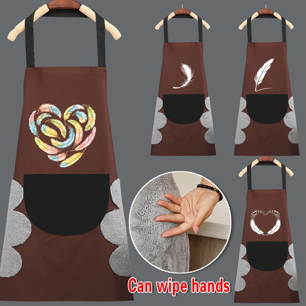 Restaurant Shop Attendant Work Uniform Pocket Cleaning Pinafu Apron Professional Kitchen Apron Feath