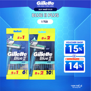   Mua 8 Tặng 2  Dao Cạo Râu Gillette Blue II Plus - Gói 8 Cây Tặng 2  5 Cây Tặng 1 