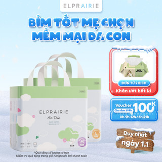  Combo 2 Tã Bỉm Dán ELPRAIRIE Air Thin Cao Cấp Nội Địa Hàn Quốc Mềm Mại Nhẹ Tênh Chống Hăm Đủ Size SML 