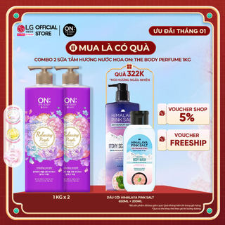   LG Daily Beauty Official  Combo 2 Sữa tắm hương nước hoa On: The Body Perfume Relaxing Purple 1Kg 