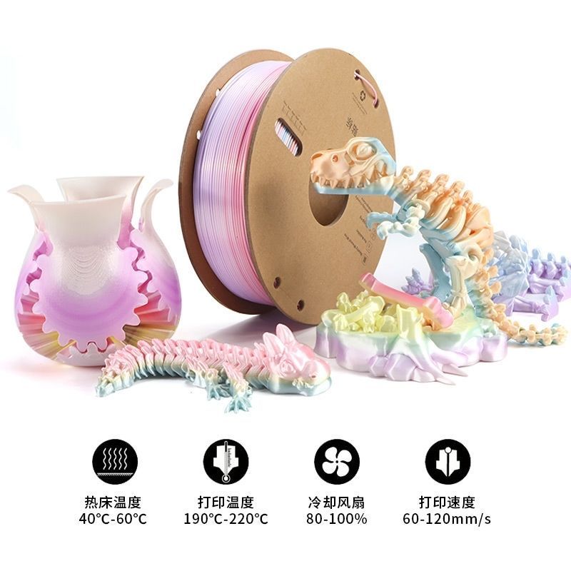 3d In Vật tư tiêu hao 3D In lụa PLA Vật tư tiêu hao 1.75mm Máy in 3d đơn sắc FDM