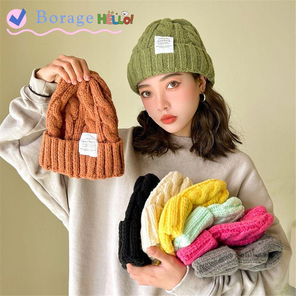 Mũ beanie BORAGE Mũ beanie ấm áp Mũ dệt kim mùa đông