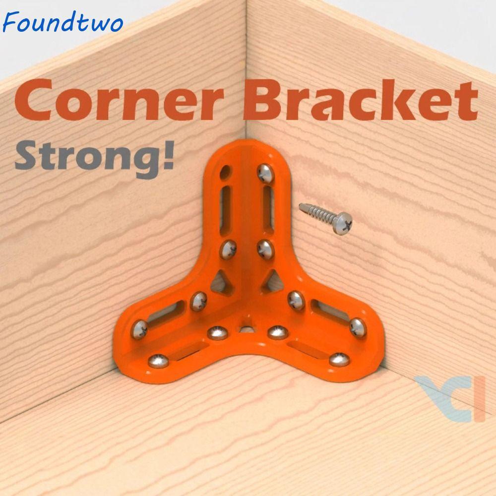 Hỗ trợ góc thép tam giác FOUNDTWO, Giá đỡ góc vật liệu thép màu xanh, Gia cố màu cam PLA bền bỉ Đồ n
