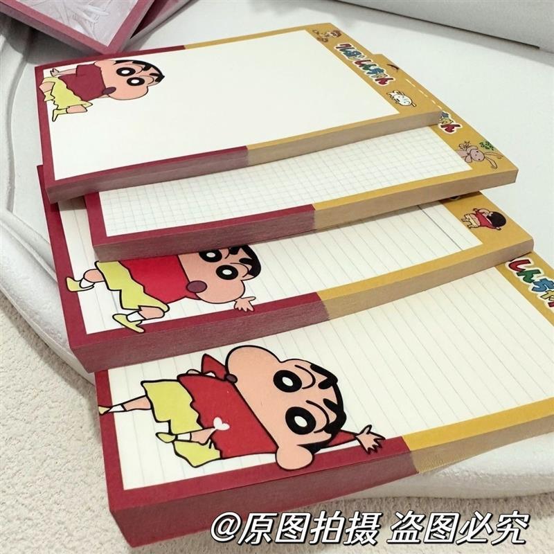 Bút chì dài Shin-Chan Notepad có thể xé được Khổng lồ dày đơn giản Notepad ngang dành cho sinh viên 