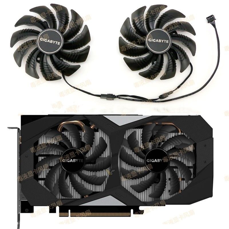 [Quạt làm mát máy tính] GIGABYTE / GIGABYTE RX 5500xt 5600xt WINDFORCE OC Card đồ họa Quạt làm mát Đ