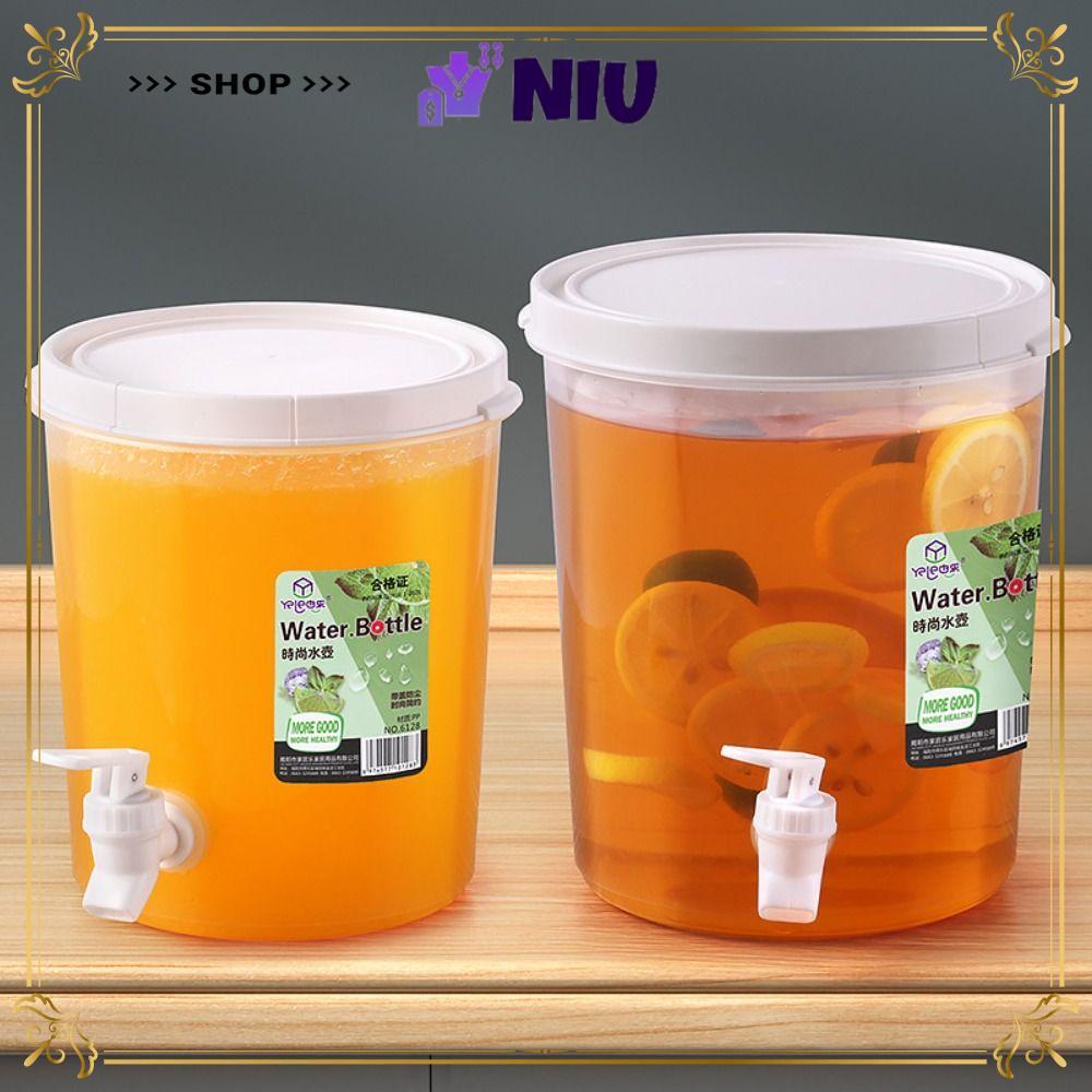 Tủ lạnh NIU Ấm đun nước lạnh, Vòi có nắp Ấm đun nước ép gia đình, Bình đựng nước ép chanh đứng đựng 