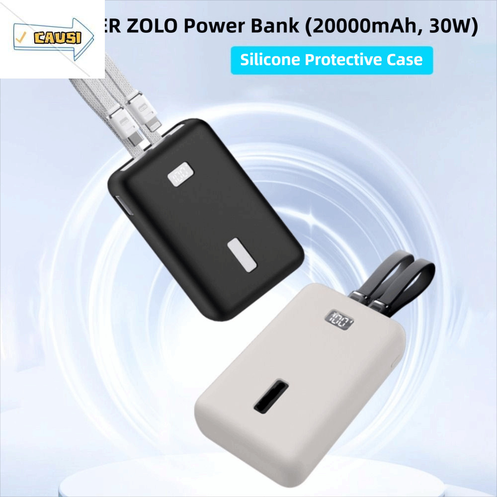Bảo vệ bộ sạc di động CAUSI, Túi sắp xếp chống rơi bằng silicon, Vỏ bảo vệ toàn diện mềm chống sốc a