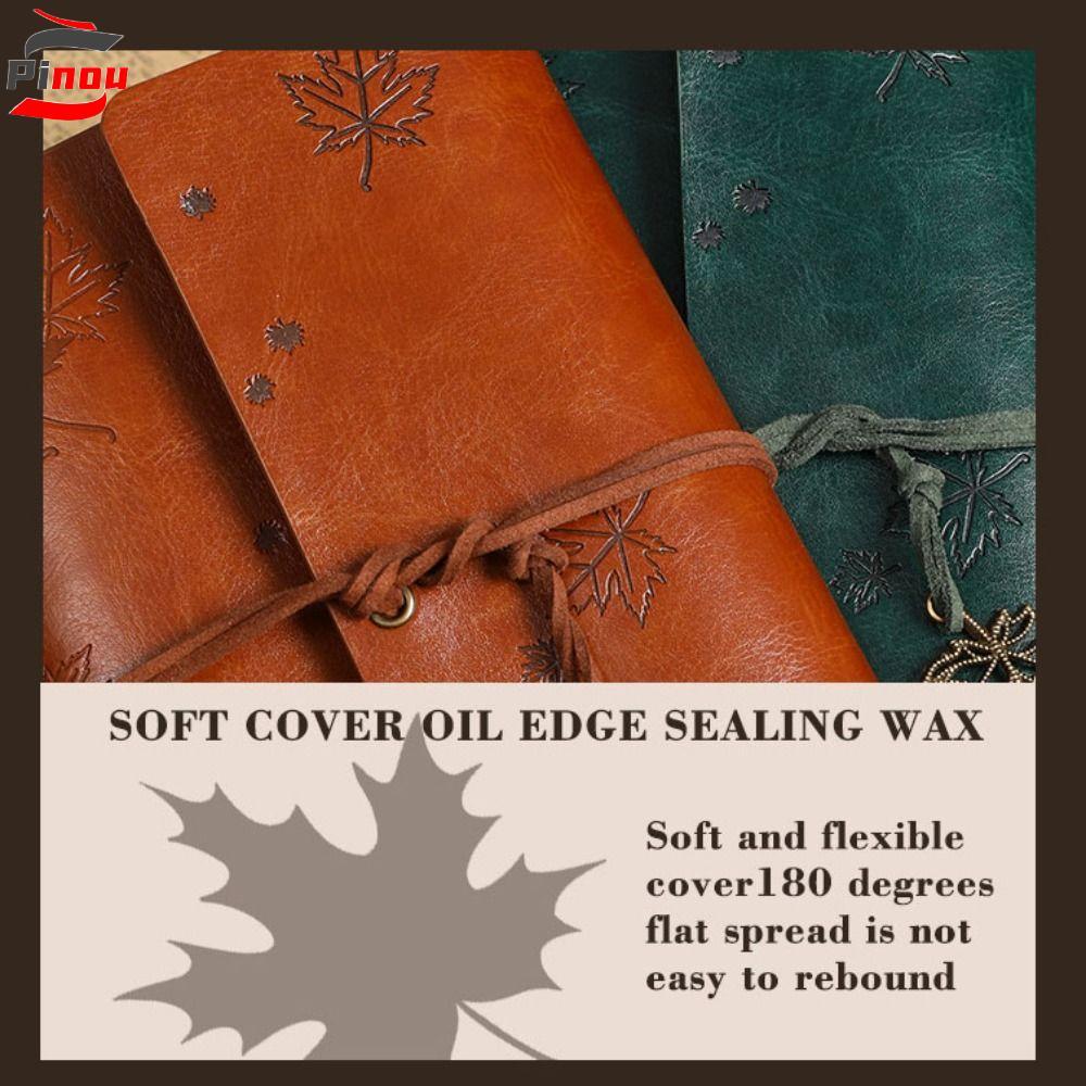 POOU Travelers Vintage Notebook, A6 Da PU PU Kraft Notebook, Giấy Kraft Thời Trang Lá Rời Notepad Re