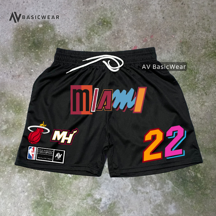 Quần short Miami Heat Jimmy Butler DryFit, phù hợp cho mọi người