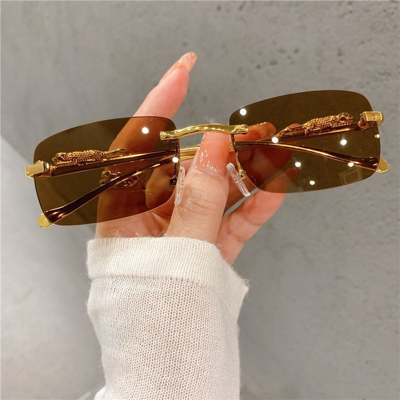 Colorful Sunglasses with Leopard Head5ya Sunglasses shop decoration Cheetah design, unisex, metal-fr