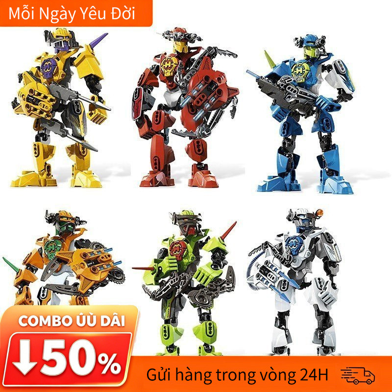 Đồ chơi lắp ráp robot DECOOL Hero Factory 2.0 Evo Bionicle, mô hình hành động, bộ 9401-9406