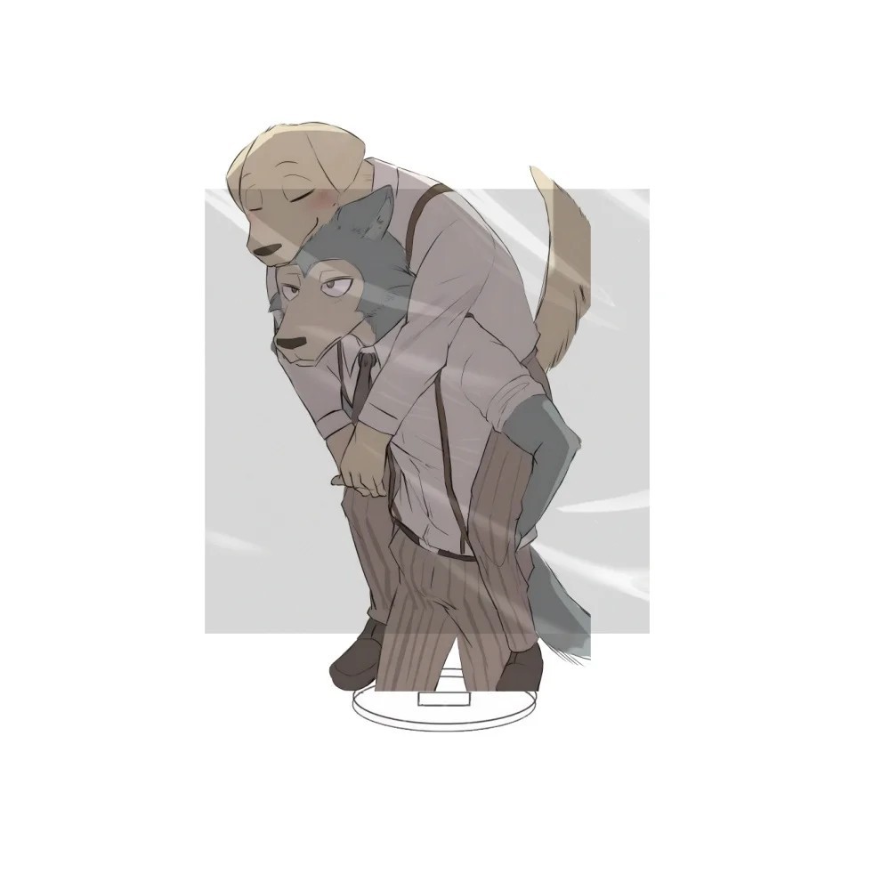 Mô hình Standee Anime Beastars mica acrylic nhân vật Legoshi Louis Jack trang trí bàn học quà tặng f