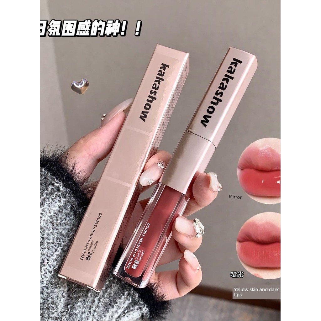 son bóng chính hãng son bóng lì lâu trôi Kakashow Trang Điểm Giữ Đôi Đầu Son Bóng Matte Mirror Water