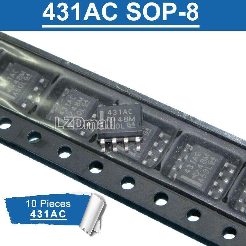 10 Chiếc TL431AC 431AC SOP8 TL431ACDR SOP-8 431 AC SOP SMD Có Thể Điều Chỉnh Chính Xác Shunt Điều Ch