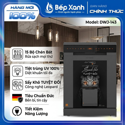 DWJ-143 | Máy Rửa Bát Junger Leopard DWJ-183-VG/ DWJ-143-VG(15 Bộ) - Hàng Thái Lan, Chính hãng