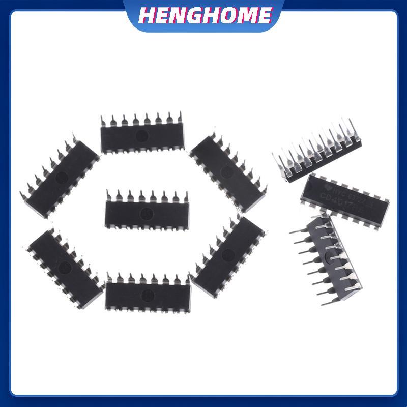 HENGHOME 10 Chiếc CD4017BE 4017 CD4017 Thập Kỷ Bộ Chia IC HENGHOME