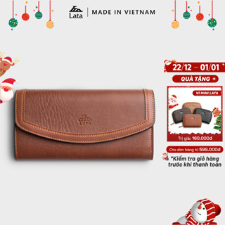  Ví Lata  Thời trang nữ dáng dài phối dây đeo chéo - Ví da VN79  