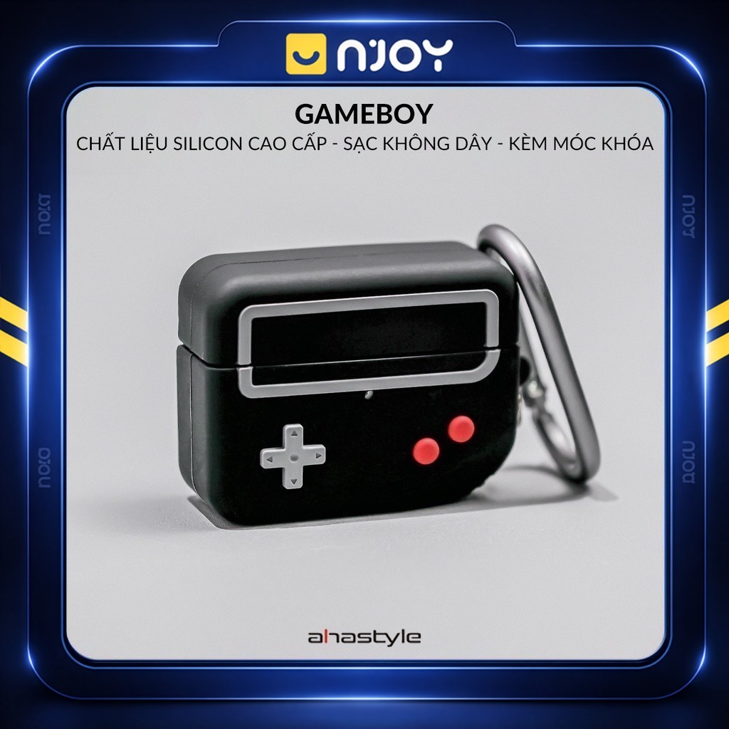 Ốp In Hình Máy Chơi Game Cổ Điển Màu Đen Cho Tai Nghe Airpods Pro 3 2 Njoyshop