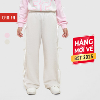 Quần nỉ bé gái CANIFA ống rộng đính nơ 1BP25C003 