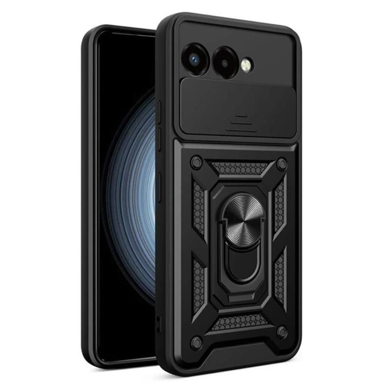 Vỏ Ống Kính Trượt Cho T-Mobile Revvl 8 Giá Đỡ Vòng Từ Tính Chống Sốc Giáp Bảo Vệ Mặt Sau Điện Thoại 