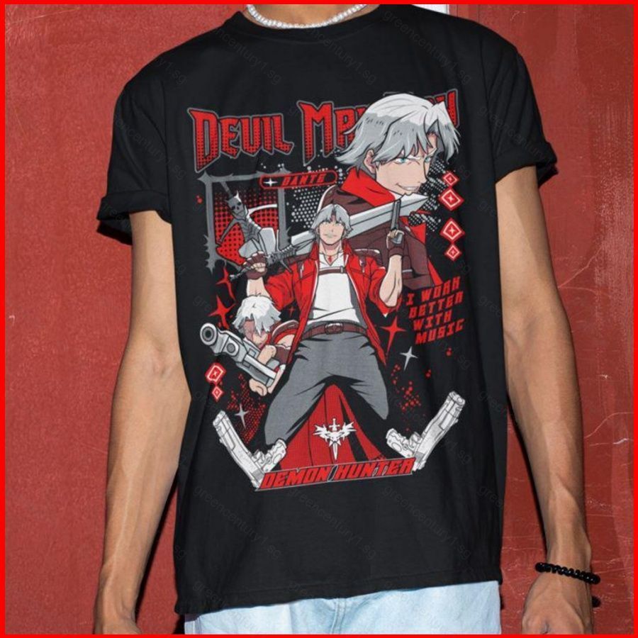 Áo thun ngắn tay unisex anime Devil May Cry Dante