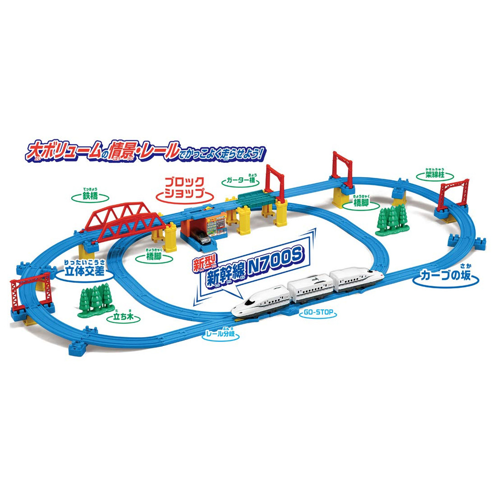 Bộ sưu tập Plarail đẹp mắt Bộ bố trí 3D Shinkansen N700S
