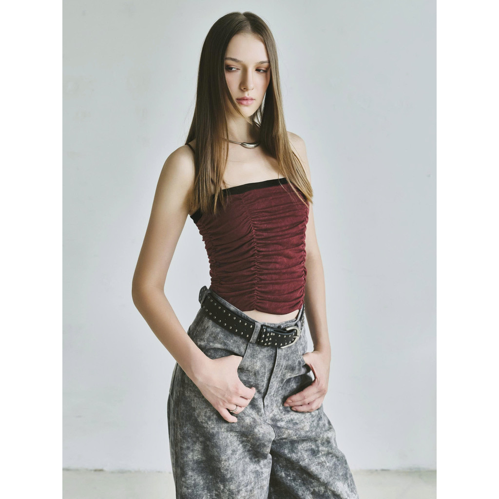 [DEZUS] Áo Hai Dây Nhún Thân Dezus Năng Động, Cá Tính - MASAN TOP - Y1KW250403