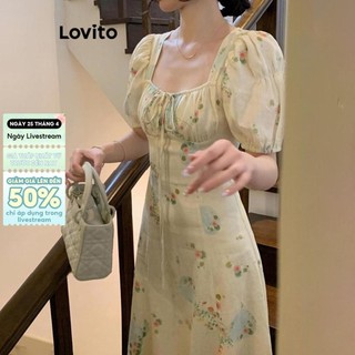 Lovito Váy thanh lịch Đầm trước buộc hoa sang trọng dành cho nữ LNE45220