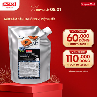  Mứt Làm Bánh Nướng Vị Việt Quất -  Hàm lượng trái cây cao - FILLING - Nguyên liệu làm bánh - 1KG 